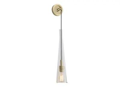 brushed brass wall sconce