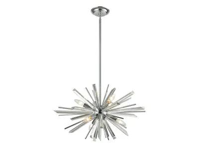 chrome hanging chandelier