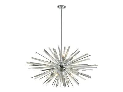 chrome hanging chandelier