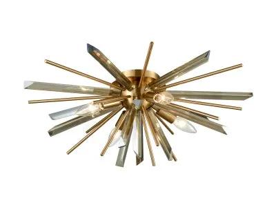 antique brass flushmount sconce
