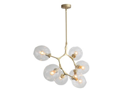 brushed brass chandelier