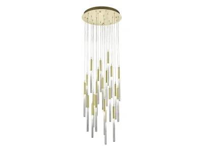 brushed brass flushmount pendant