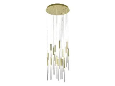 brushed brass flushmount pendant