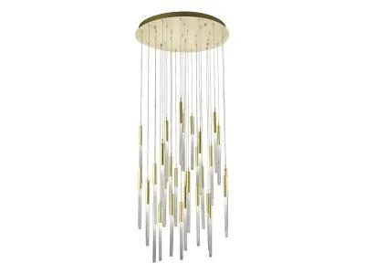 brushed brass flushmount pendant