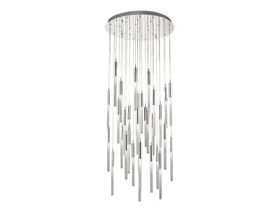 polished nickel flushmount pendant