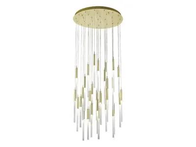 brushed brass flushmount pendant