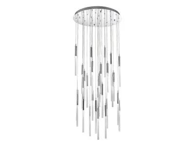 polished nickel flushmount pendant