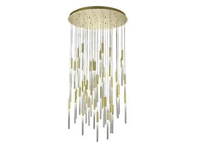 brushed brass flushmount pendant