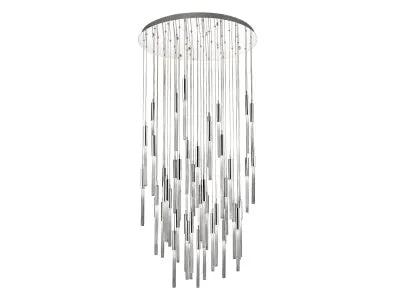 polished nickel flushmount pendant