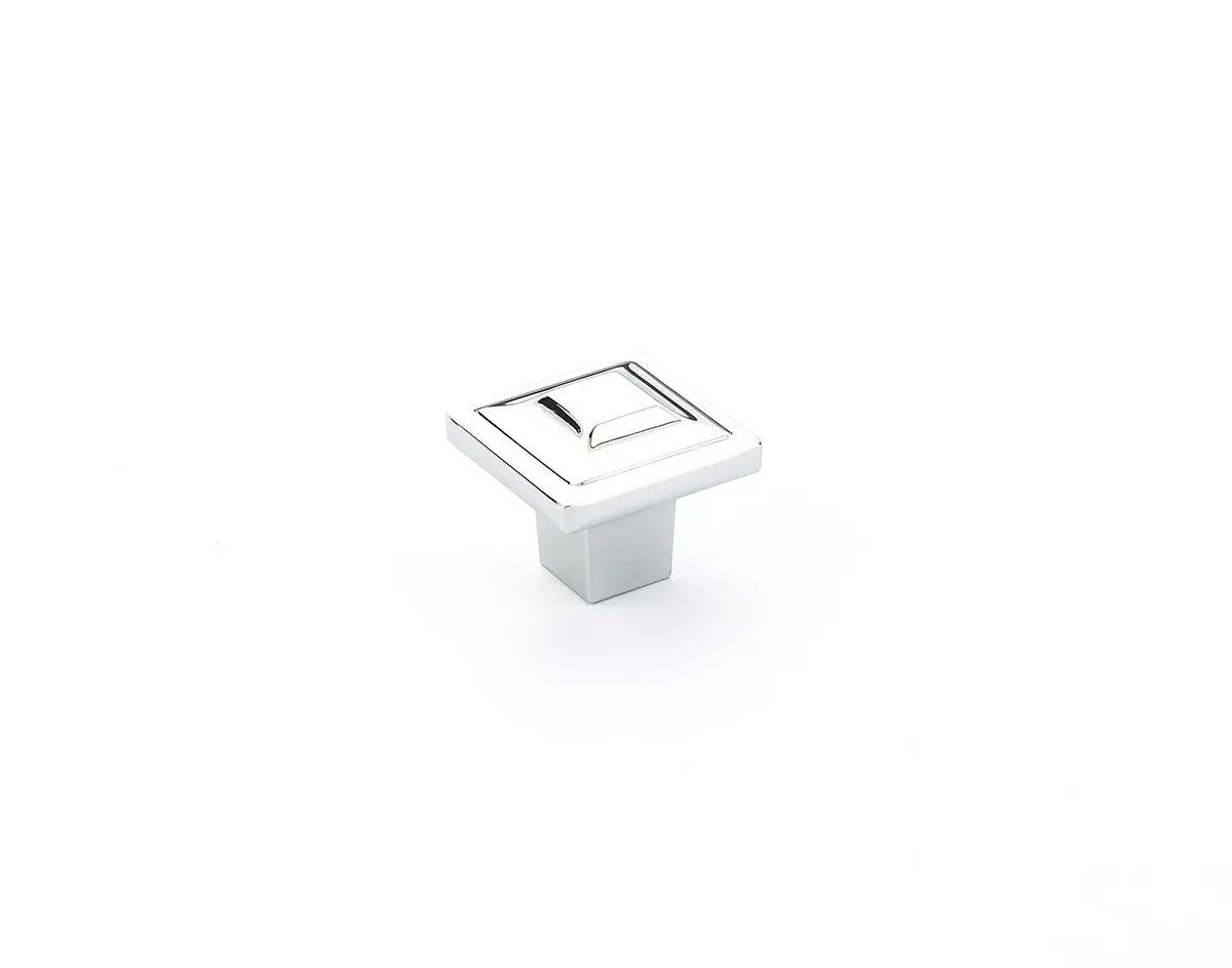 polished chrome cabinet knob