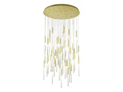 brushed brass flushmount pendant