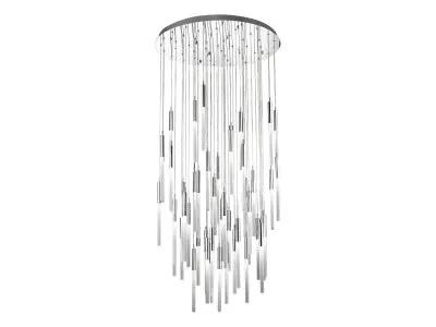 polished nickel flushmount pendant