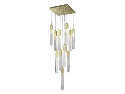 brushed brass flushmount pendant