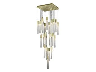 brushed brass flushmount pendant