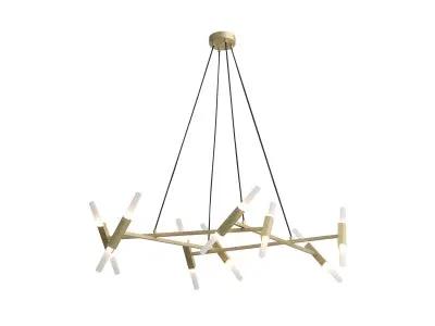 brushed brass hanging chandelier
