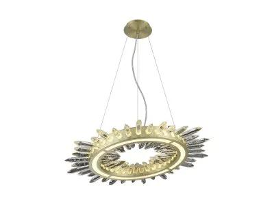 brushed brass hanging chandelier