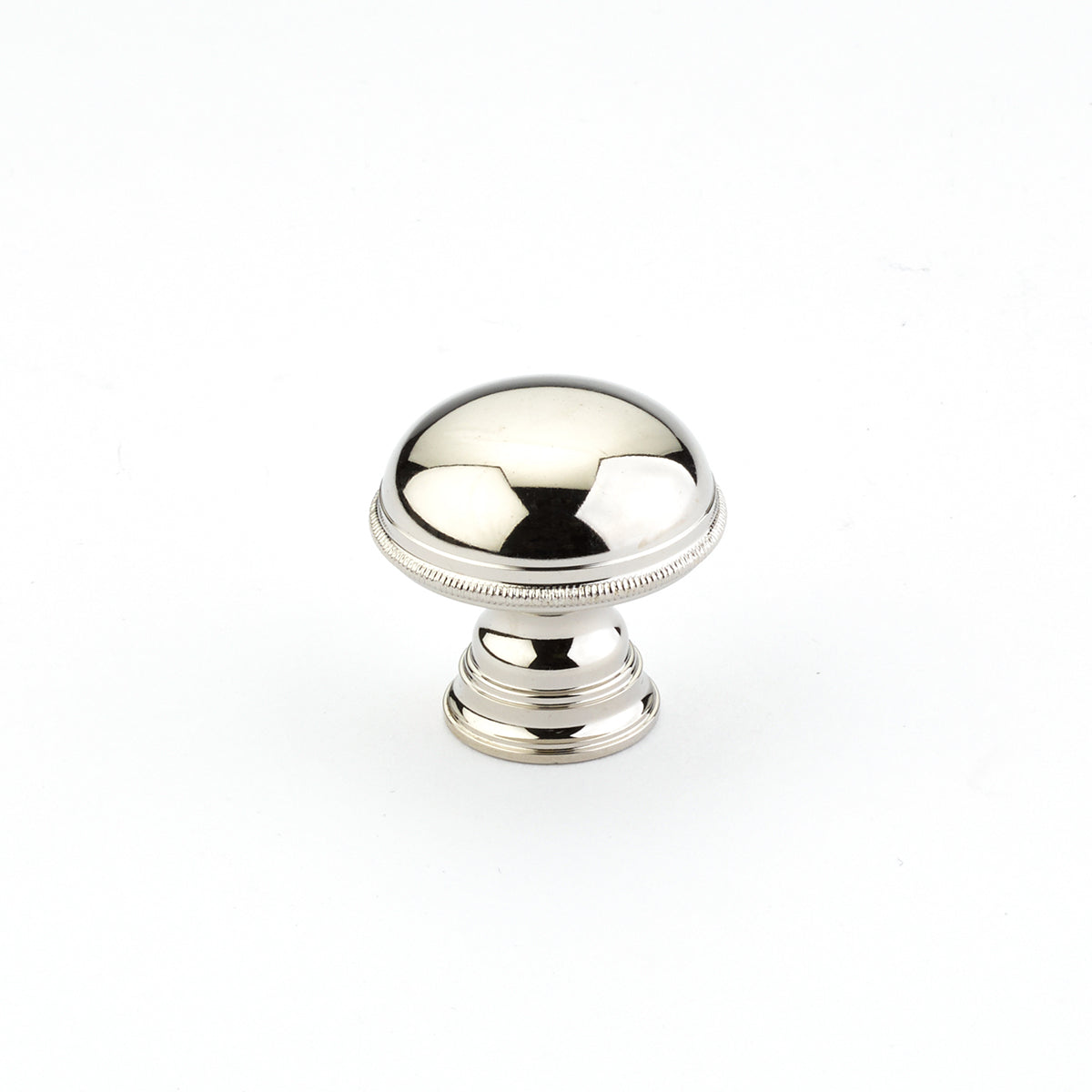 polished nickel cabinet knob
