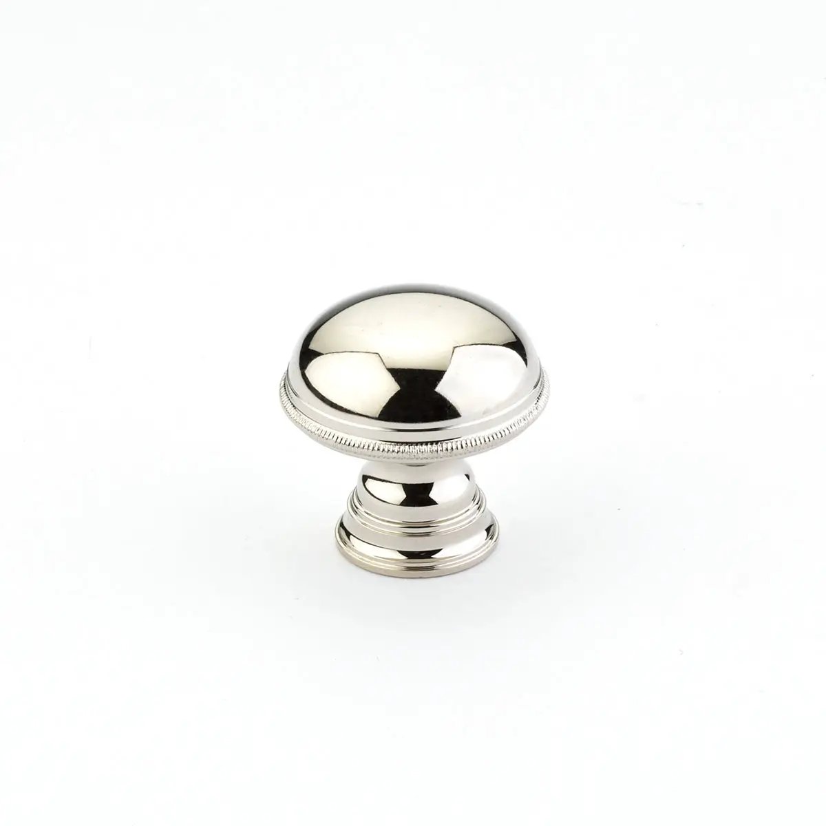 polished nickel cabinet knob