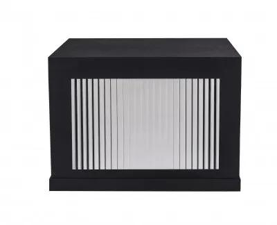 black pillarmount sconce
