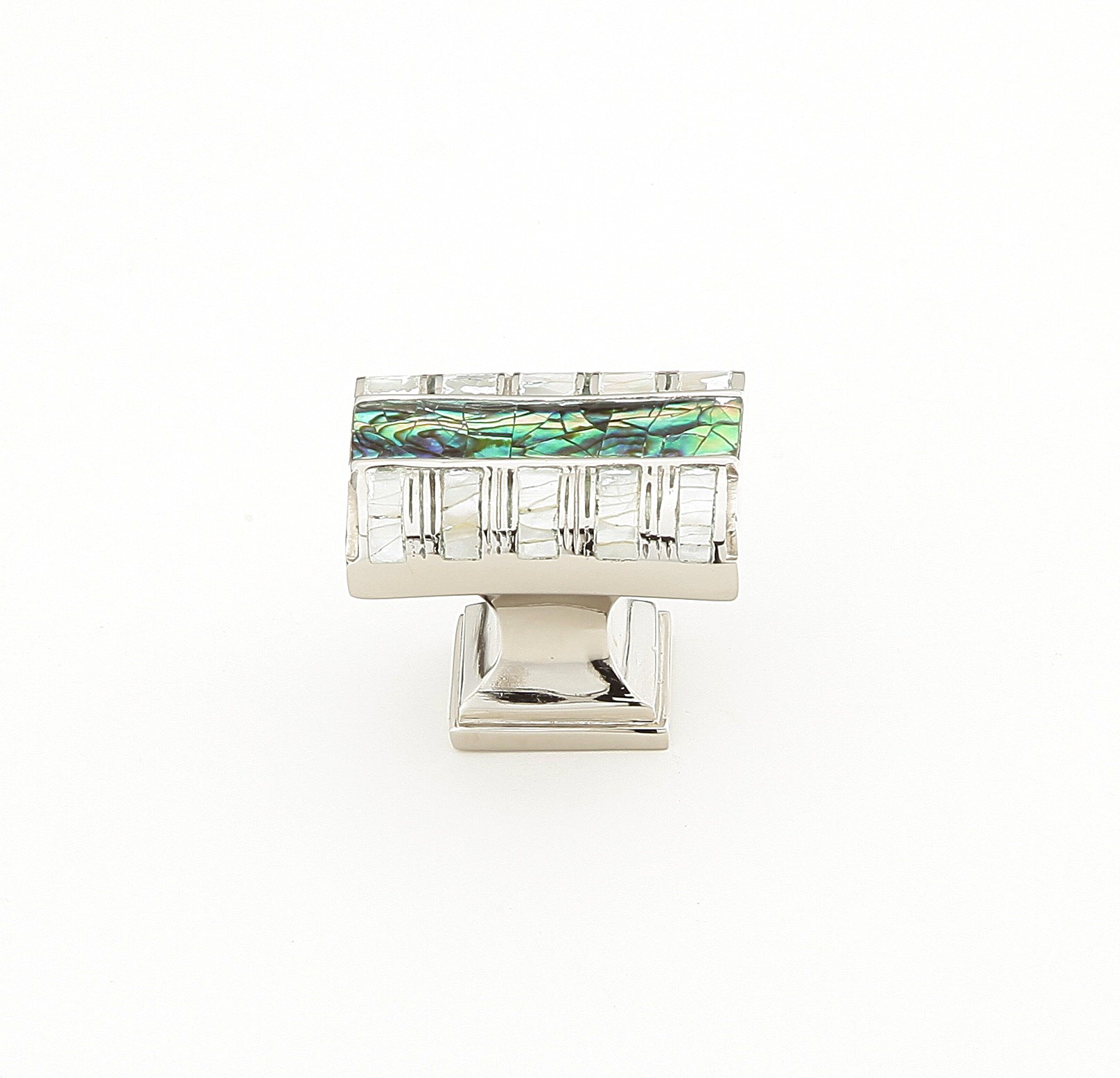 polished nickel cabinet knob