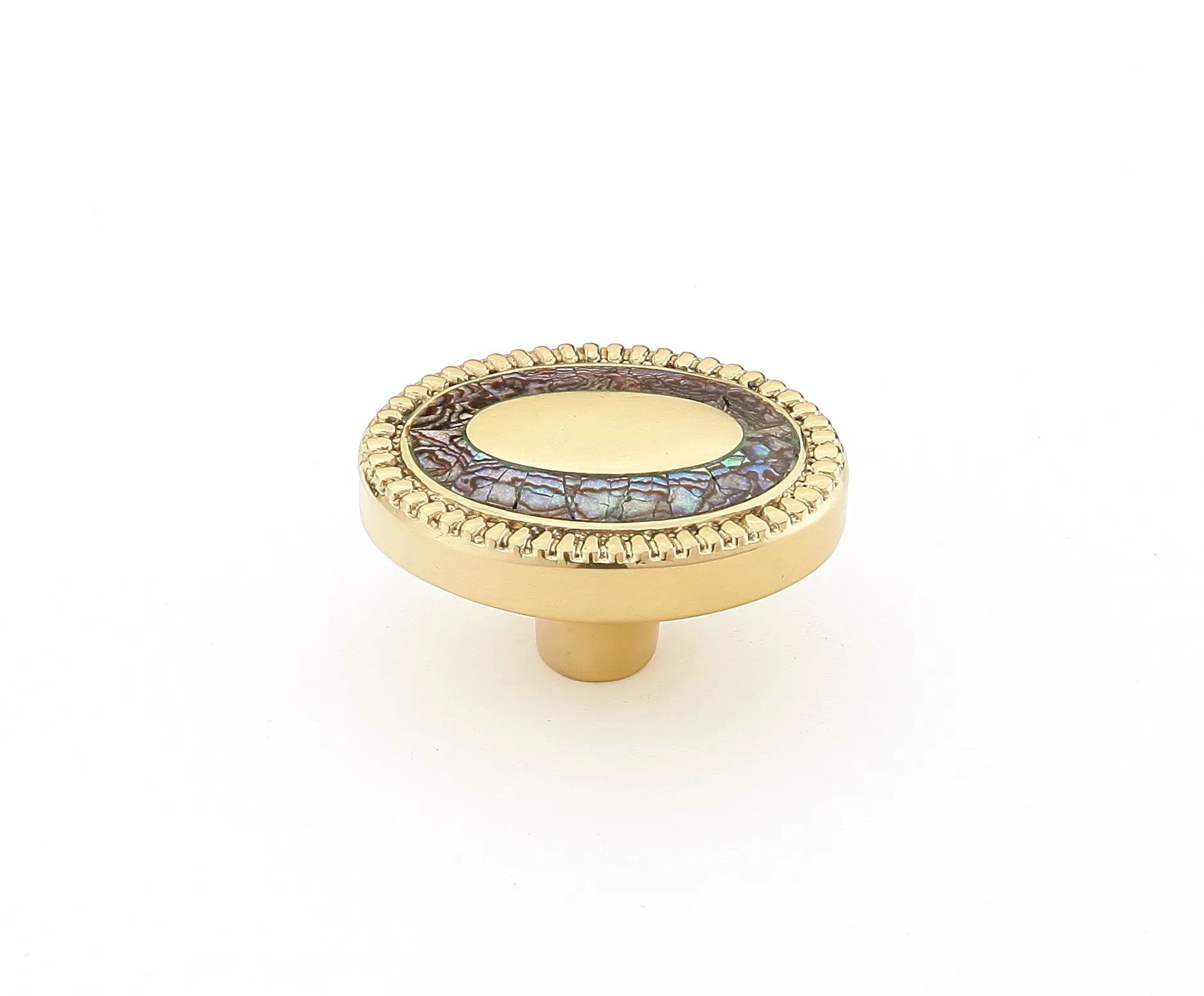 polished brass cabinet knob