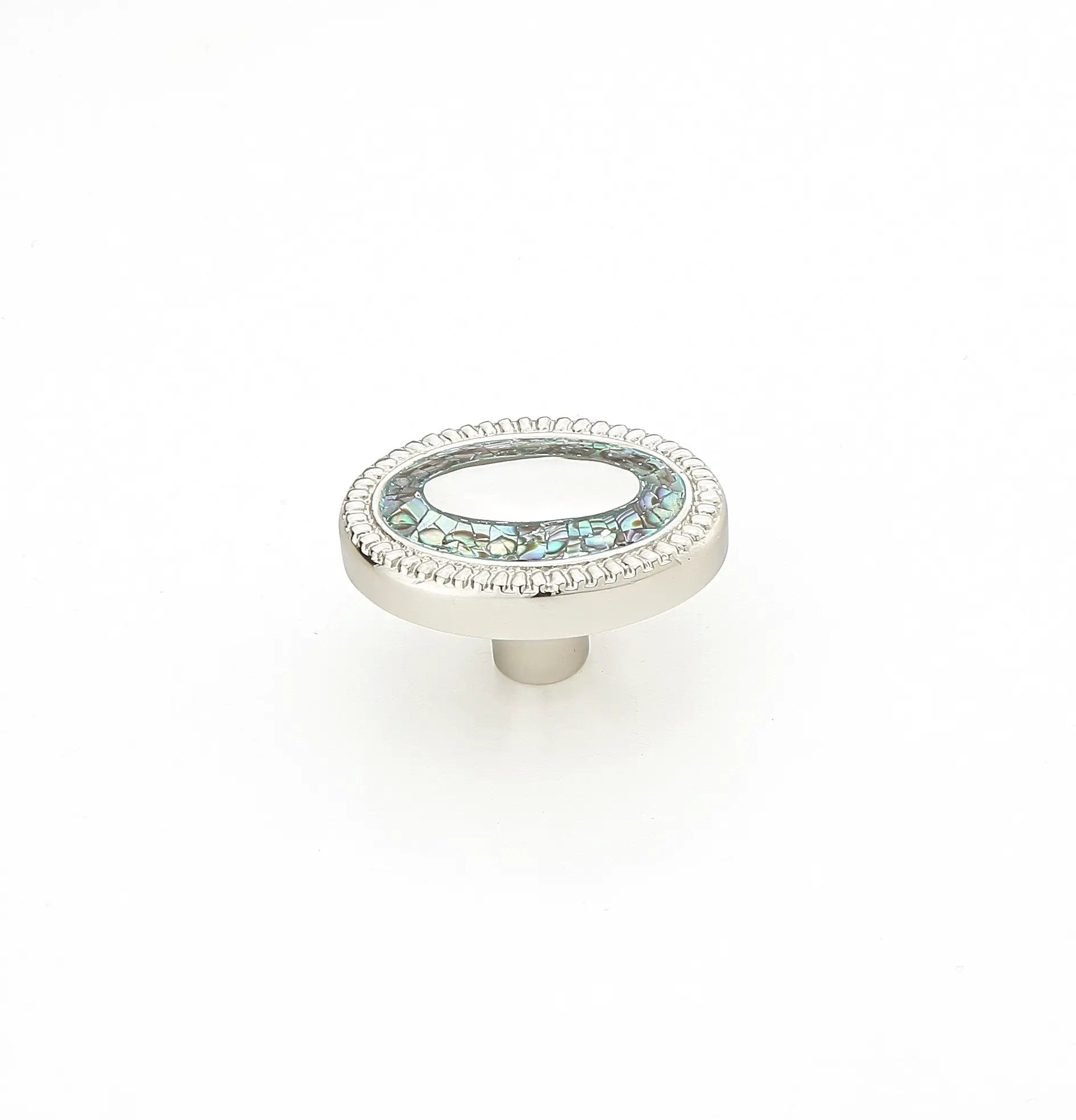 polished nickel cabinet knob