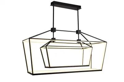black hanging chandelier