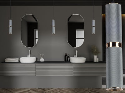 light grey cicada pendant