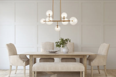 aged brass hanging chandelier