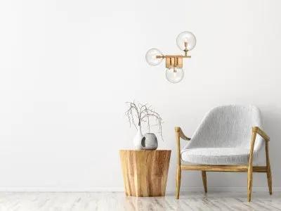 aged brass wall sconce
