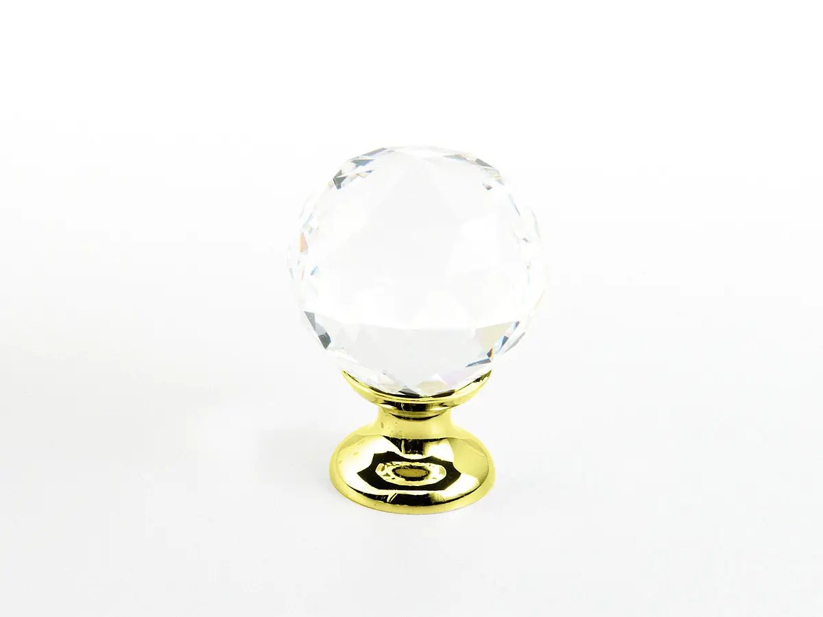 polished brass cabinet knob