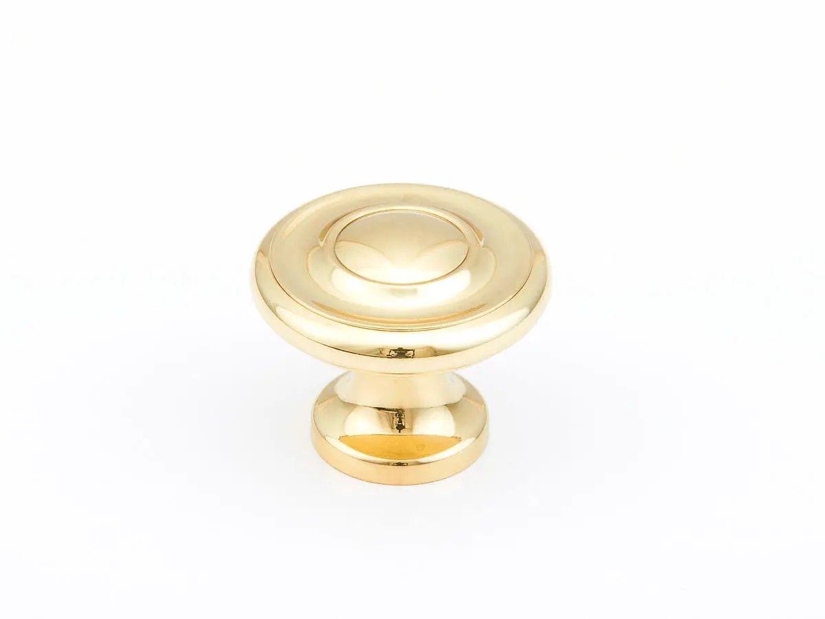 polished brass cabinet knob