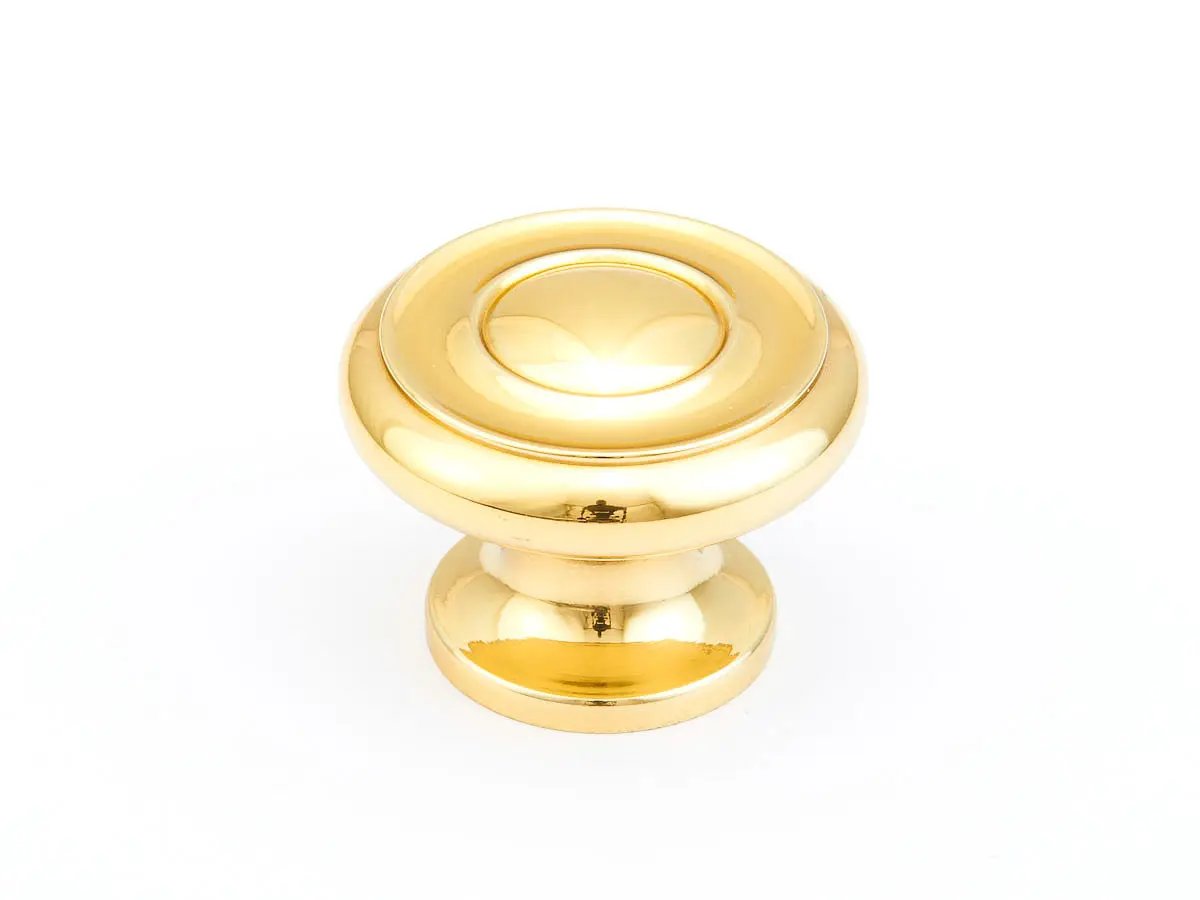 polished brass cabinet knob