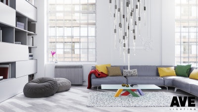 black flushmount pendant