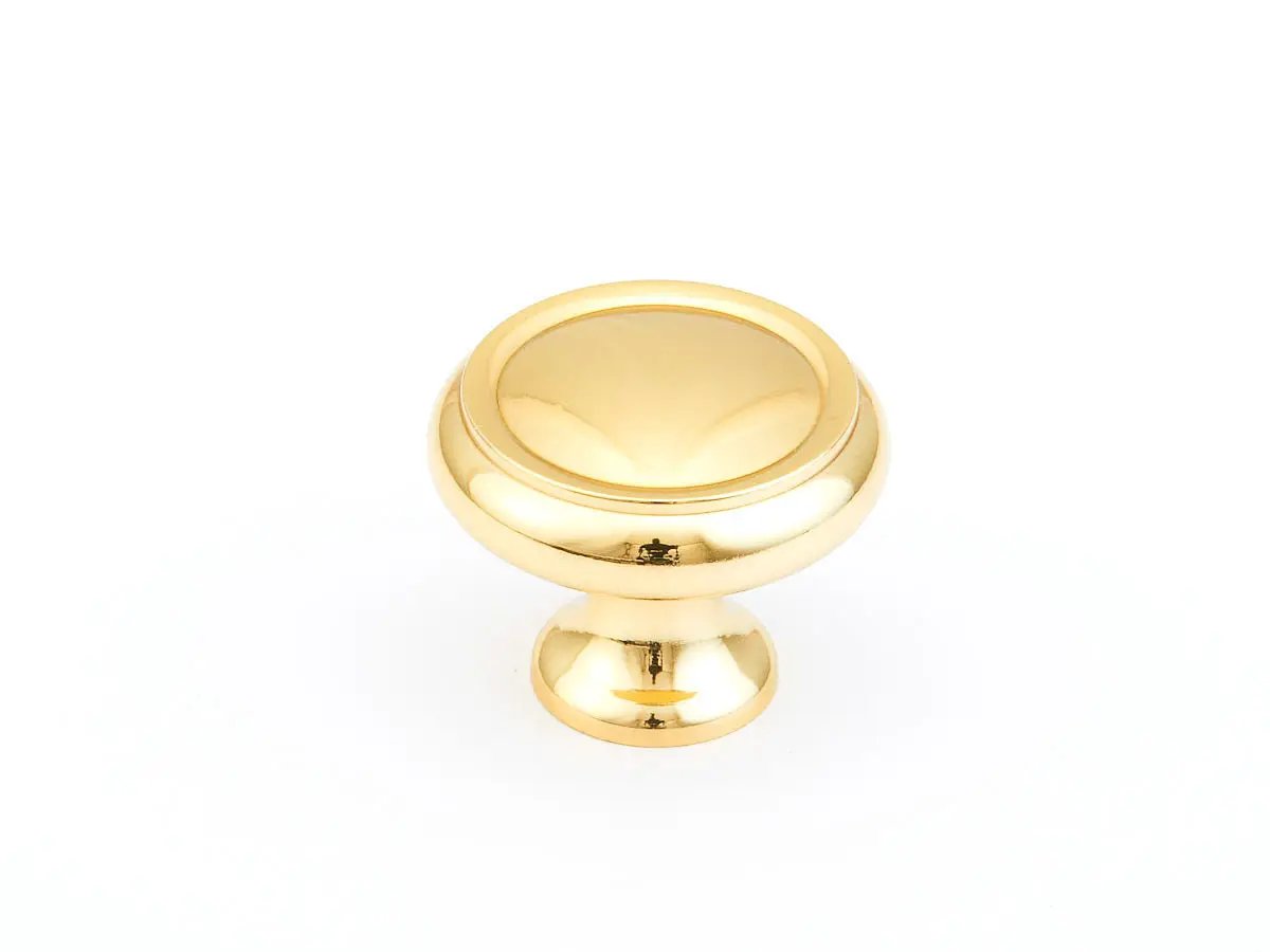 polished brass cabinet knob