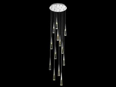 polished chrome flushmount pendant