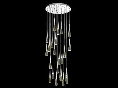 polished chrome flushmount pendant