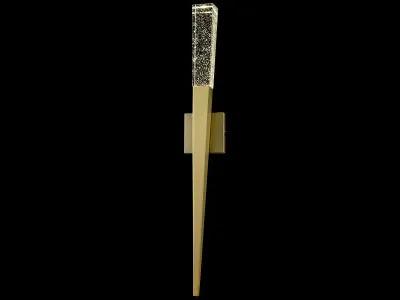 brushed brass wall sconce