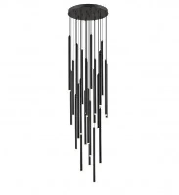 black hanging chandelier