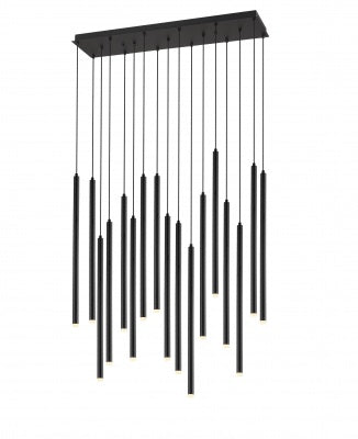 black hanging chandelier