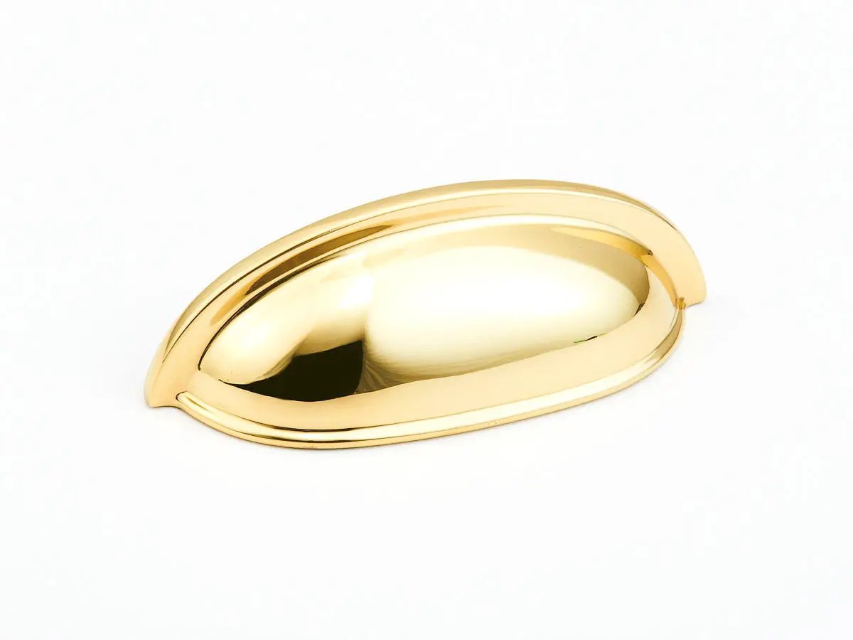 polished brass cup pull