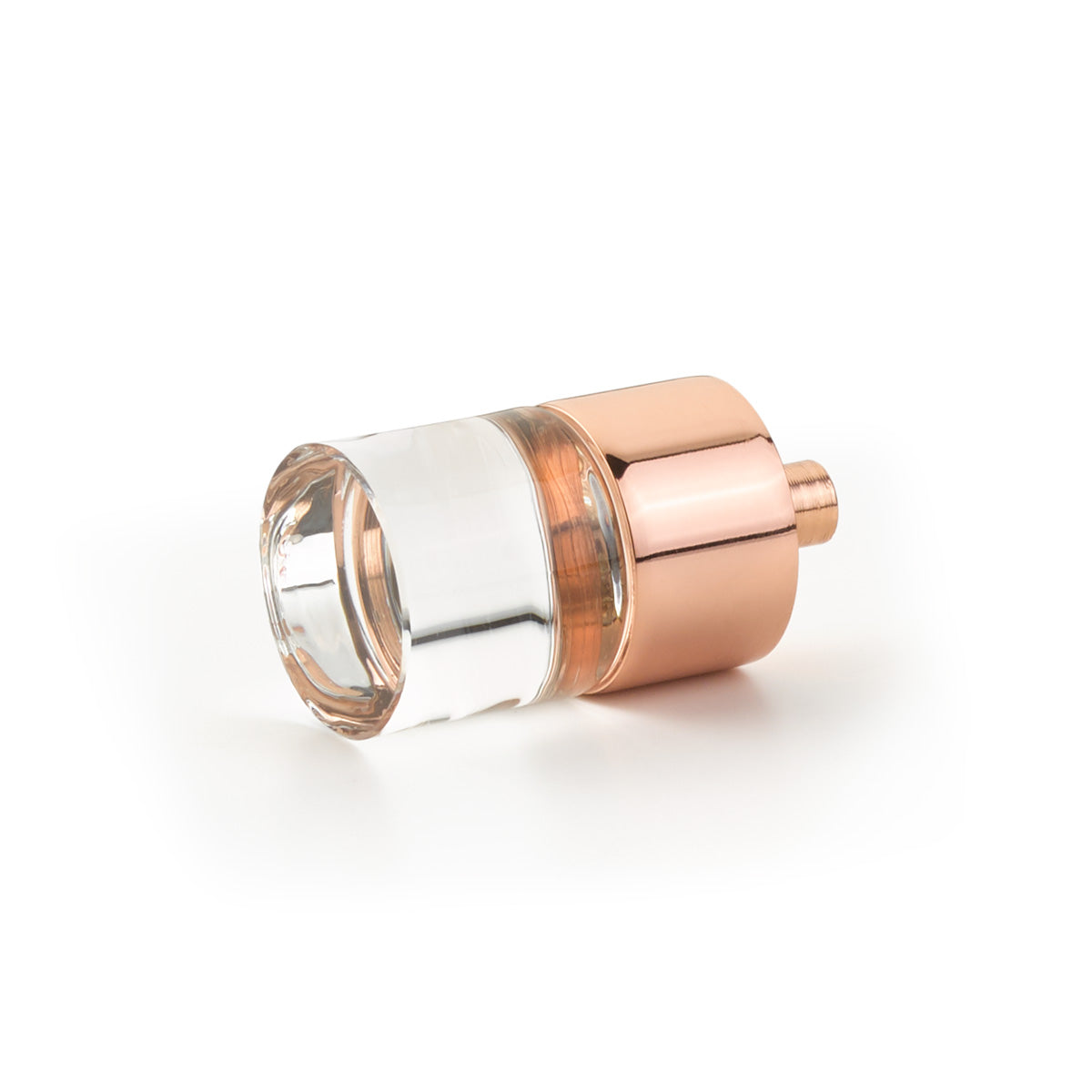 polished rose gold cabinet knob