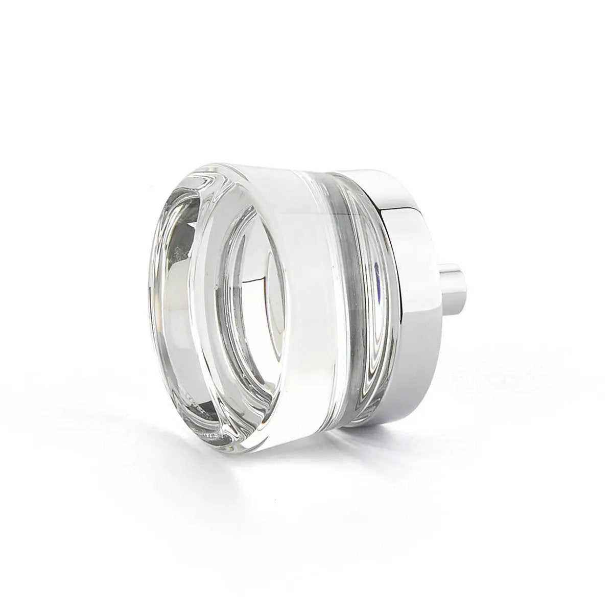 polished chrome cabinet knob