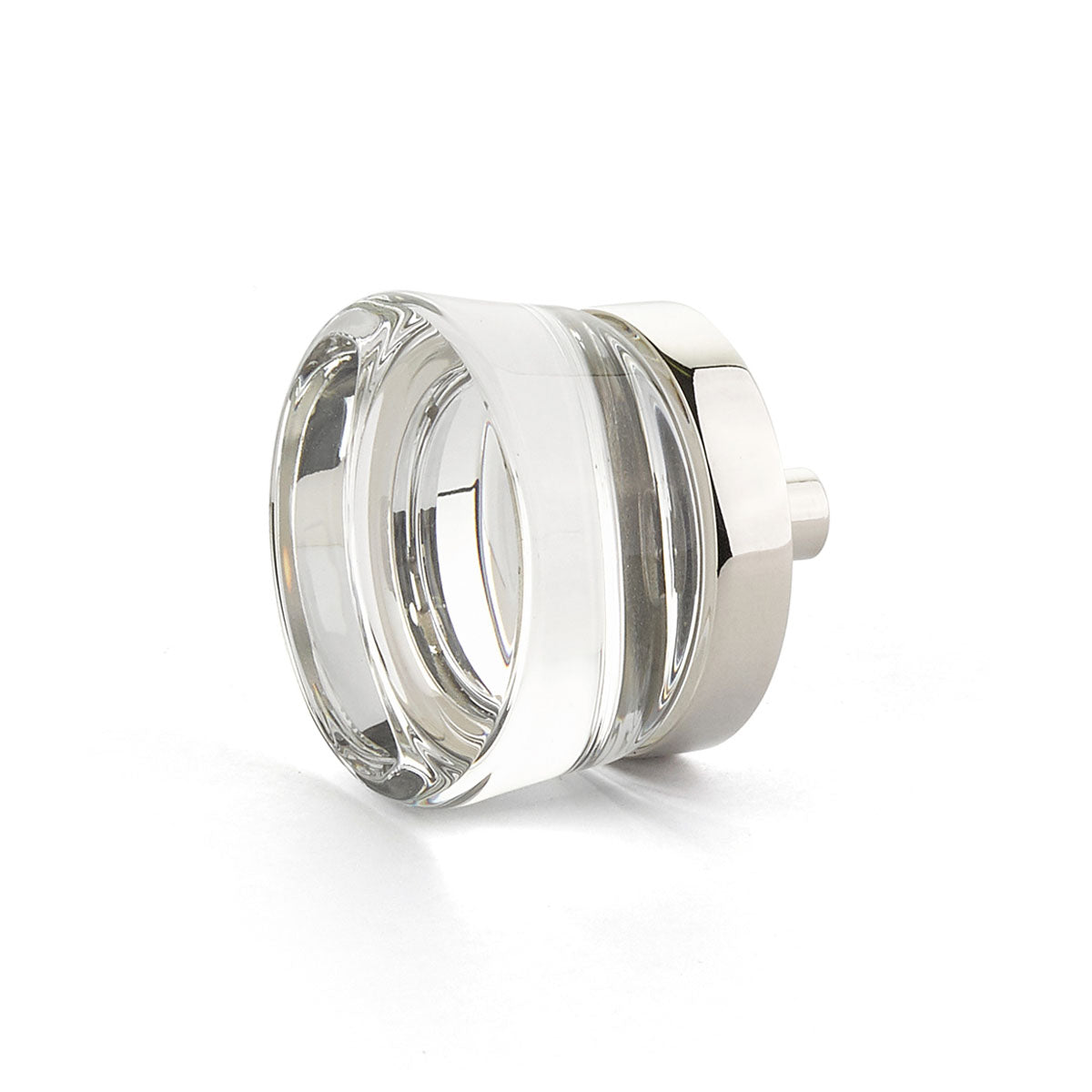 polished nickel cabinet knob