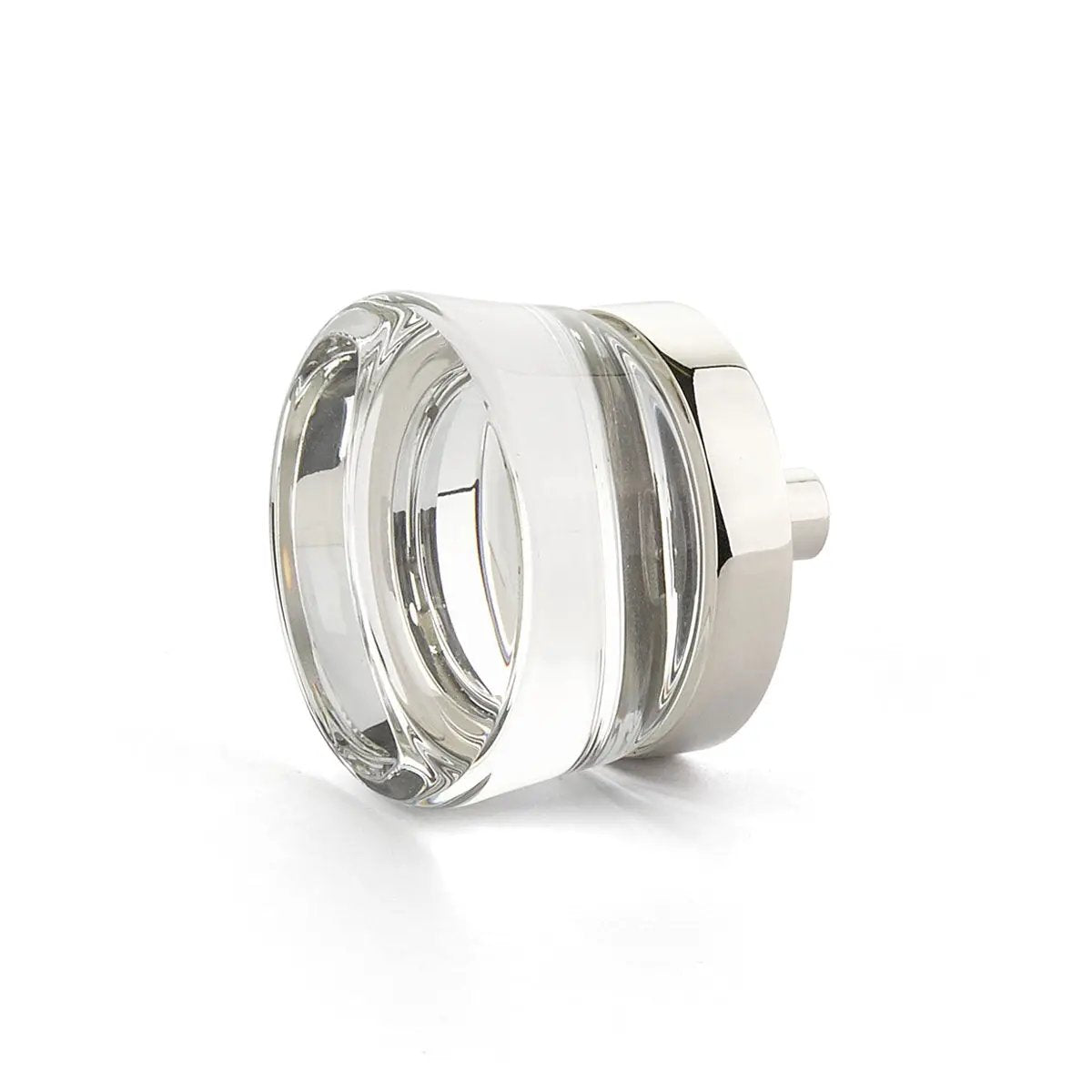 polished nickel cabinet knob