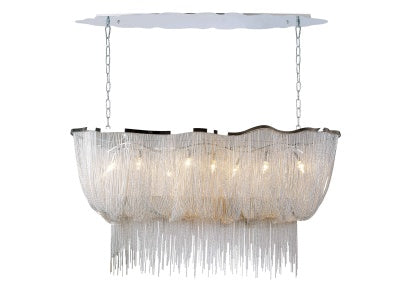 polish chrome hanging chandelier