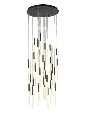 black flushmount pendant