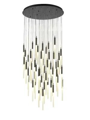 black flushmount pendant