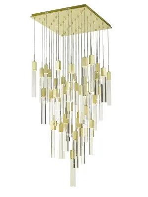 brushed brass flushmount pendant
