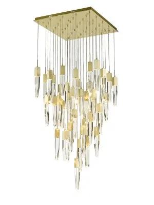 brushed brass flushmount pendant